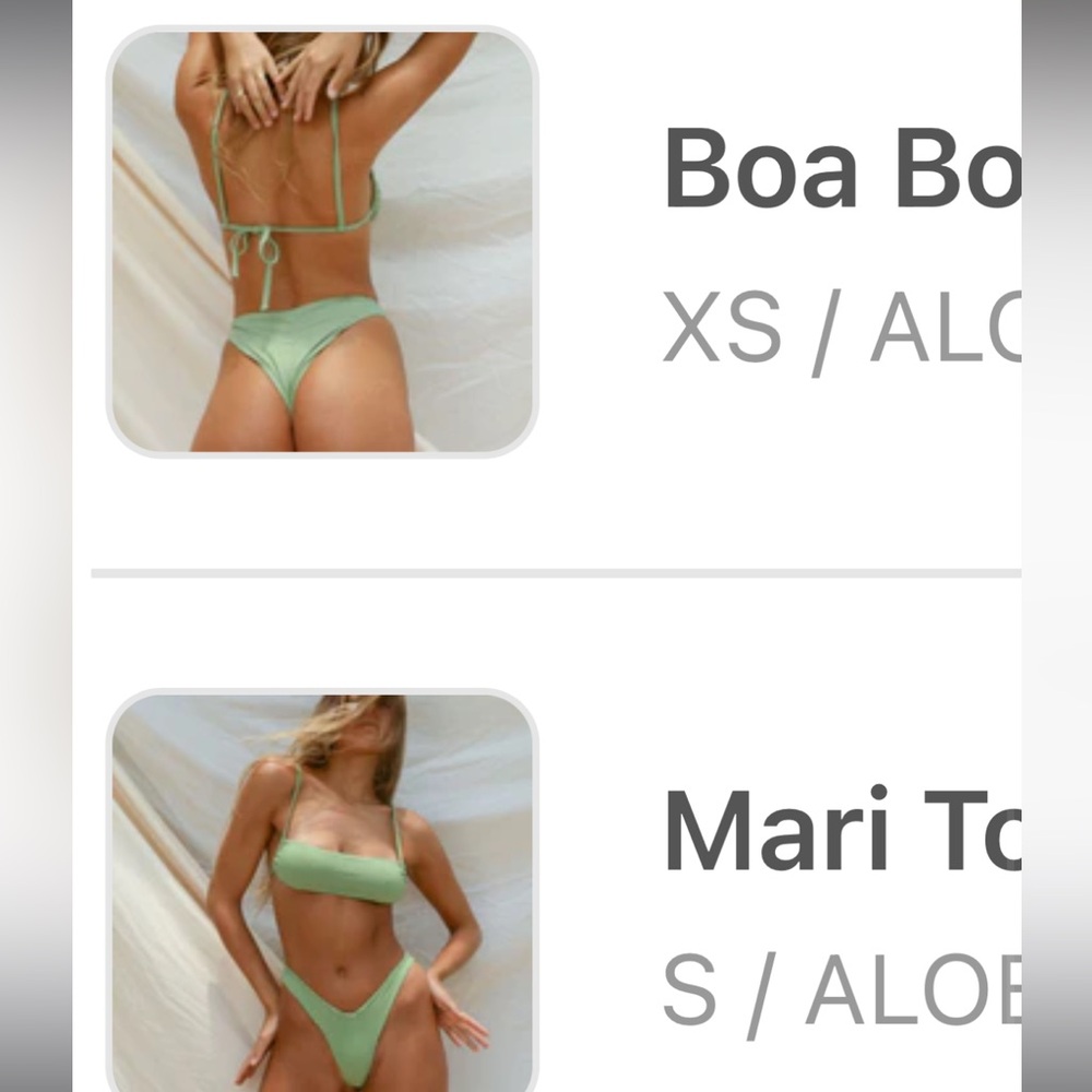 Stone fox swim bandeau bikini with Brazilian bottoms